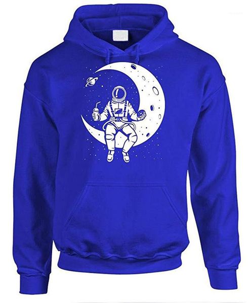 

mens sweatshirts casual hooded male clothing astronauts 3d print mens hoodies the moon autumn thick, Black
