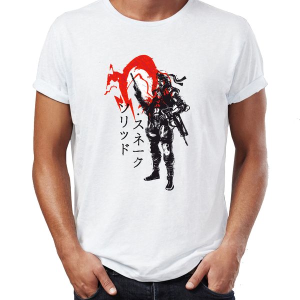

men's t shirt metal gear solid solid snake the legendary soldier awesome artwork drawing printed tee