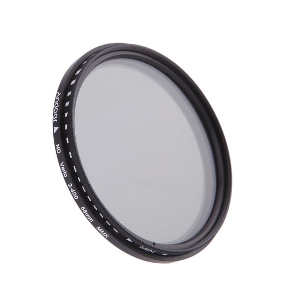 

58mm nd filter neutral density filters nd2 nd4 nd8 nd400 lens variable nd fader for canon nikon dslr camera