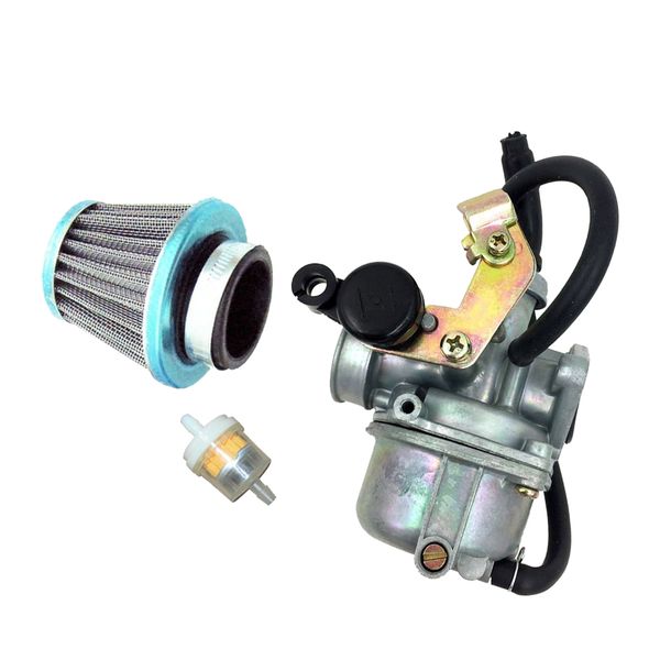 

19mm motorcycle dirt bike go kart carburetor & air filter cable choke pit