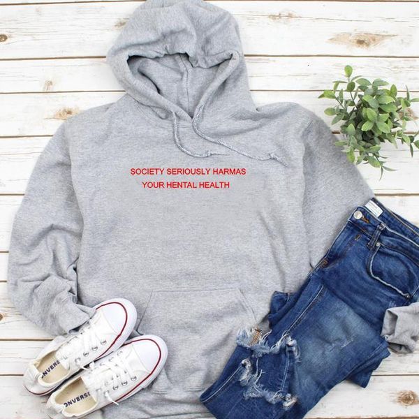 

society seriously harms your mental health black hoodie aesthetic pullover goth slogan funny women grunge art outfit drop ship