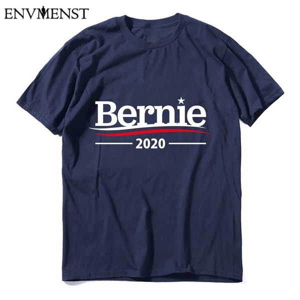 

горячие мужские футболки акции bernie sanders для президента 2020 hindsight демократа 100% хлопок o-образным вырезом t shirt feel the bern t