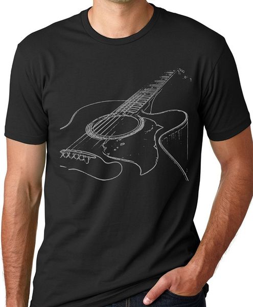 

2019 new summer прохладный tee shirt акустическая гитара футболка прохладный музыкант tee хлопок футболку