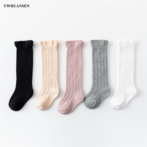 

ywhuansen 0 to 4 yrs baby girls boys uniform knee high socks tube ruffled infants toddlers socks children's long for, Pink;yellow