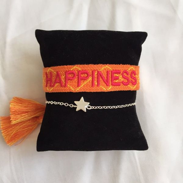 

charm bracelets fabric bracelet for my friends, loved ones or mother as a gift, washable friendship cotton bracelets, no fading, Golden;silver