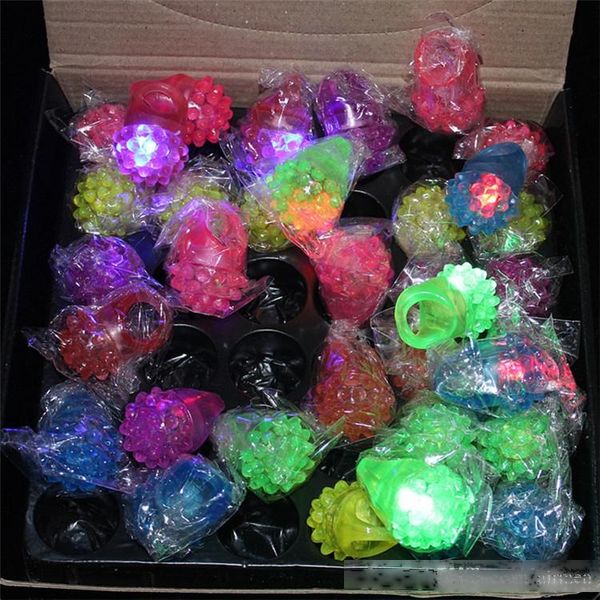 

new arrival led ring light flash mitts cool led up flashing bubble rave party blinking soft jelly glow ship