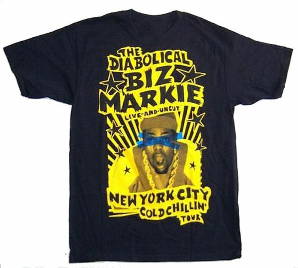 

biz markie live uncut cold chillin' tour black t shirt new customize tee shirt