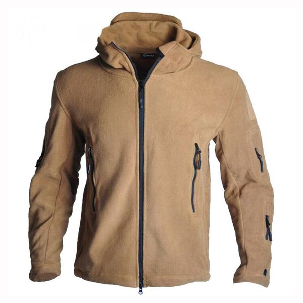 

wholesale-softshell tactical hunting jacket men outdoor sport coats hooded fleece jacket breathable keep warm hiking camping windbreaker, Blue;black