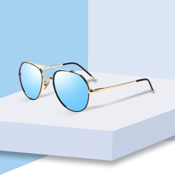 

sunglasses men women round vintage polarized metal full rim double bridge shades with spring style frame material lens height, White;black