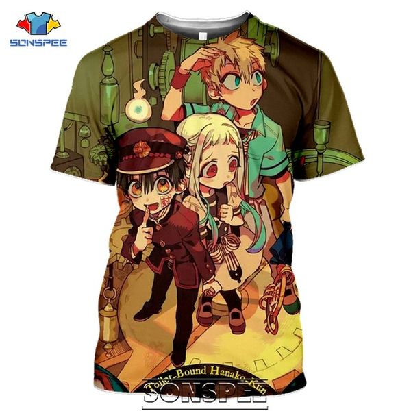 

3d anime toilet-bound jibaku shounen hanako-kun men 3d print shirts kawaii harajuku hippie men clothing