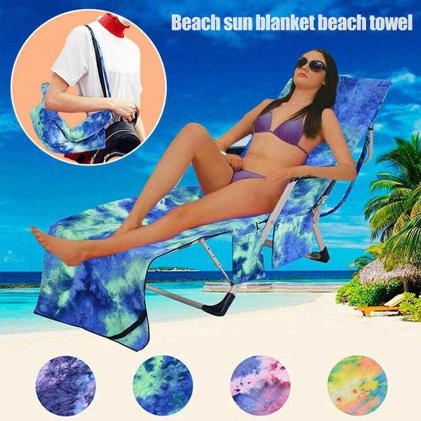 

new storage beach towel recliner set lounge chair beach towel cover microfiber quick drying pool bath towels with bag