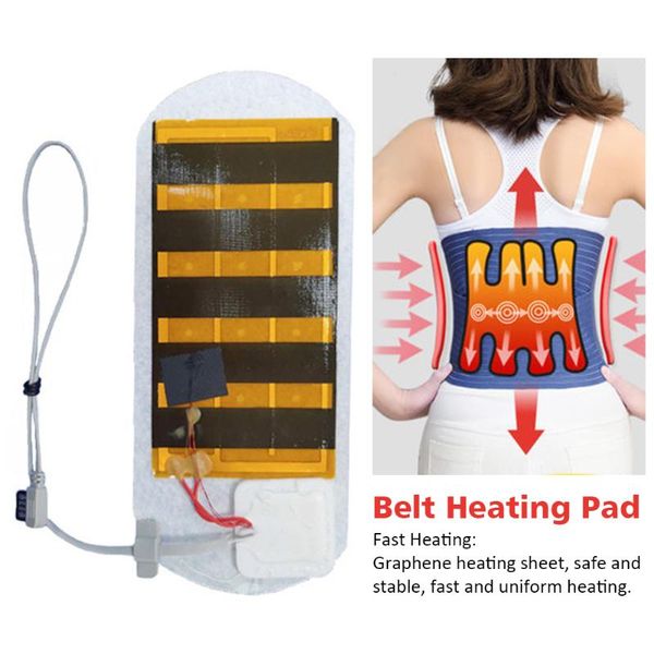 

far-lnfrared graphene heating pad fast usb pain relief temperature adjustable ultra thin waistbelt 5v warm belly back shoulder, Black;gray