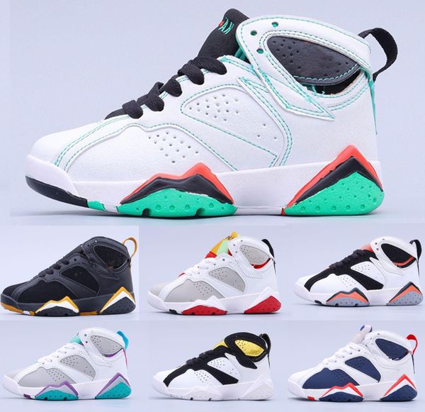 

2020 highest quality 30 th child boy girl 28-35 jumpman 7 basketball shoes designer sneakers chaussures sports running platform, Black