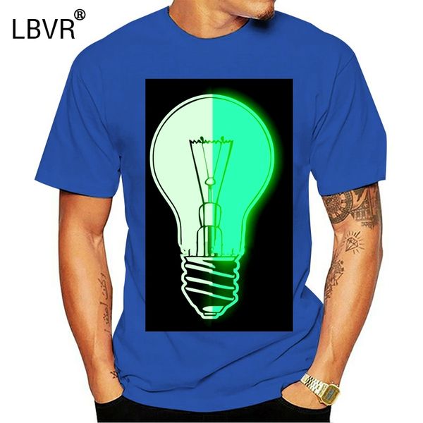 

glow in the dark light globe bulb t-shirt night party интеллектуальные день рождения стиль круглый tee shirt