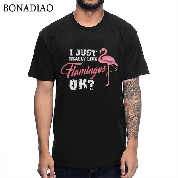 

male pink flamingo t shirt organic cotton s-6xl big size homme tee shirt