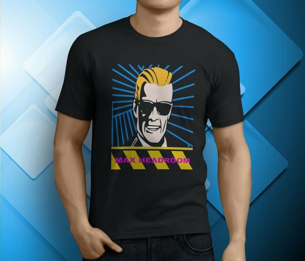 

новый популярный max headroom tv show colors t shirt мужчины женщины размер s-3x большой размер tops футболочку