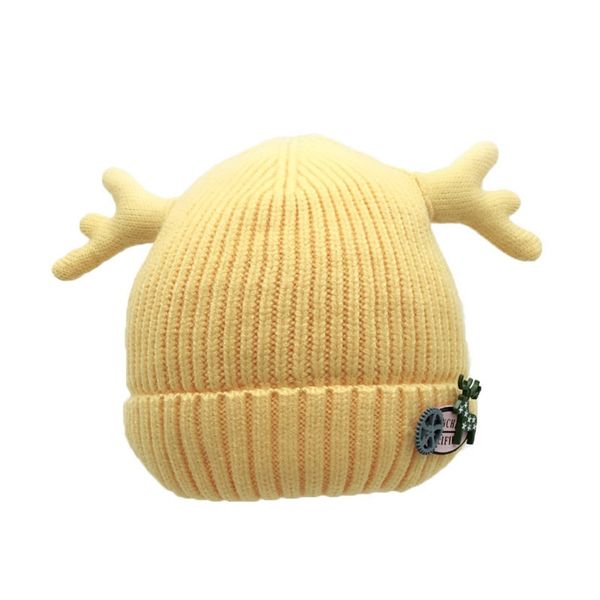 

winter warm baby hat newborn christmas caps newborn knitted beanie cap children beanies hats 19-24 months cotton blend unisex, Yellow