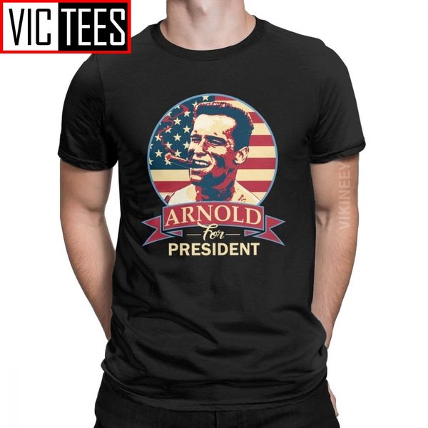 

arnold schwarzenegger for president tshirt men novelty pure cotton homme customized with own logo t shirt oversized