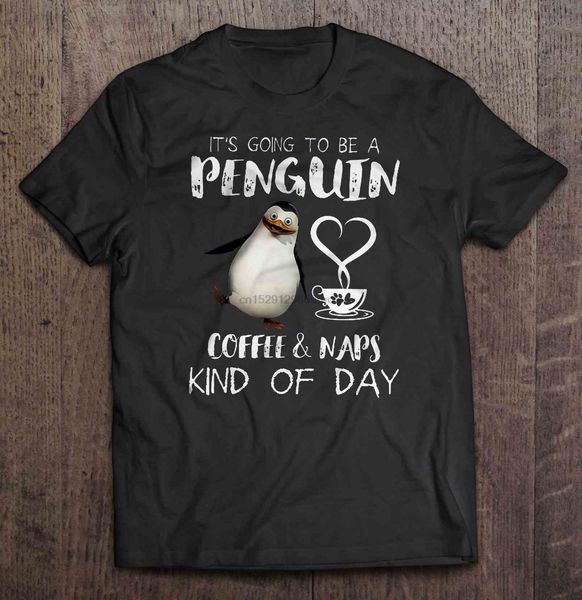 

мужчины t shirt это будет пингвин кофе дремоты kind of день женщин футболки