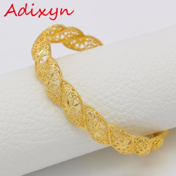 

adixyn диаметр 6.5cm6.8cm дубай браслет для женщин цвета золота эфиопского wedding африканского браслет арабских ювелирных подарков n1814, Black