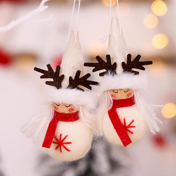 

christmas decorations 2pcs deer horn angel girl xmas tree hanging ornaments home party decor for gift