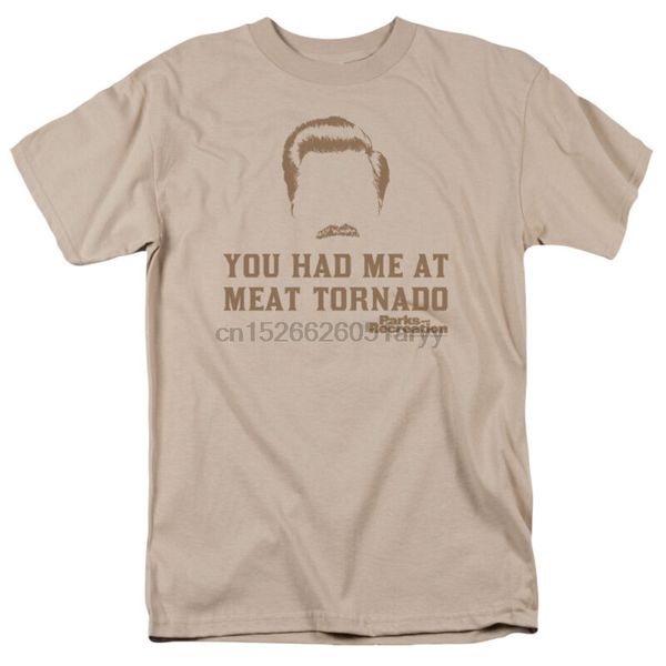 

parks & recreation tv show ron swanson you had me at meat tornado t-shirt s-3xl