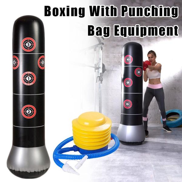 

sand bag fitness children inflatable vertical boxing column tumbler sandbag decompression toy thicken 1.6 meters high