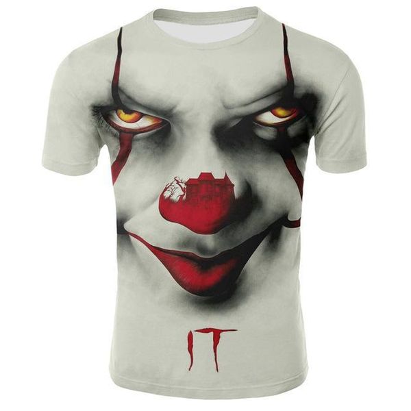 

horror movie it penny wise clown joker cool man 3d print shirts aesthetic humor hippie men clothing