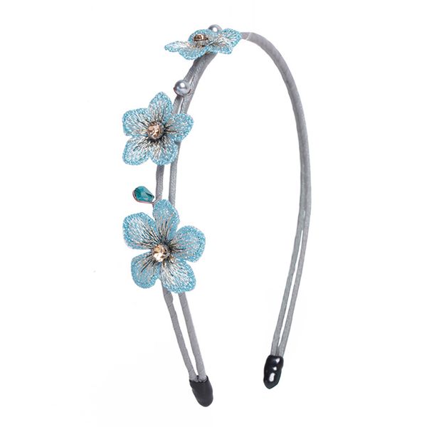 

hair accessories floral hairbands 2021 crystal embroidery hoop pink women wedding party headband handmade vintage headwear
