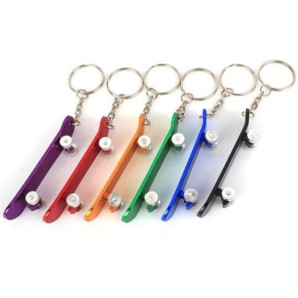 

multifunction outdoor edc openner adorable skateboard metal bottle opener keychain keyring beer bar tool xmas