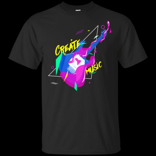 

sound created guitar t-shirt dance party music concert black navy t-shirt s-5