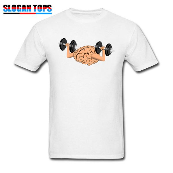 

funny t-shirt brain workout shirts for man white tshirt brainstorm funky & tees guys streetwear cotton clothes novelty