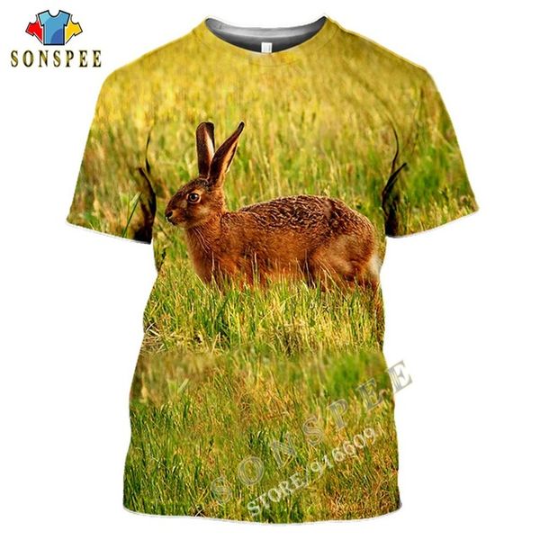 

hunting animal hare cute rabbit summer anime 3d print shirts oversized kawaii hentai men clothing