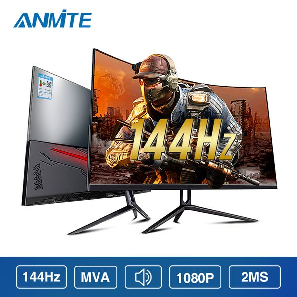 

anmite 32 144hz hdr изогнутые fhd [1920 х 1080] gaming monitor pc hdmi экран дисплея ультра-узкий bez