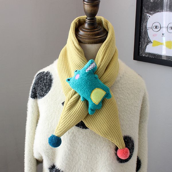 

children scarf neckerchief cross tie collar neck warmers cute for winter outdoor -mx8, Blue;gray