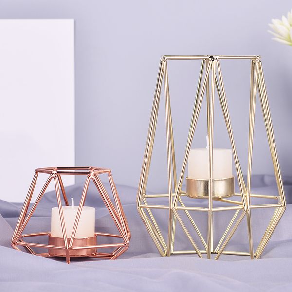 

candle holders round candlestick tableeuropean 3d metal geometric lamp home decoration crafts wedding j99store