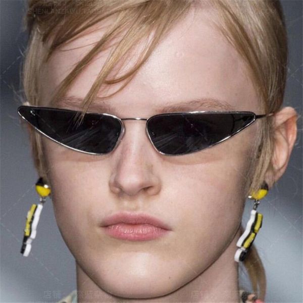 

sunglasses female small cat eye women brand designer metal frame shades triangle eyeglasses retro eyewear cateye sun glasses, White;black