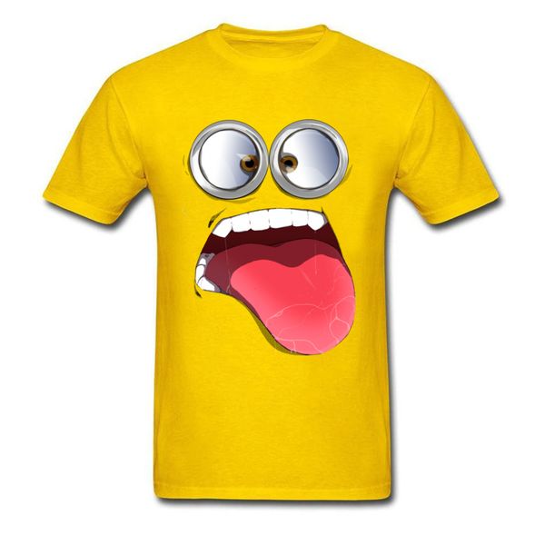 

bleah minion face 3d tshirt funny men t shirt round collar short sleeve 100% cotton & tees hip hop street t-shirt wholesale