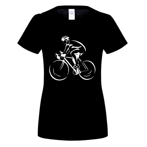 

new women fashion solid t-shirts cyclist bicycle cycle sporter transport hobby biker cycler women t shirt