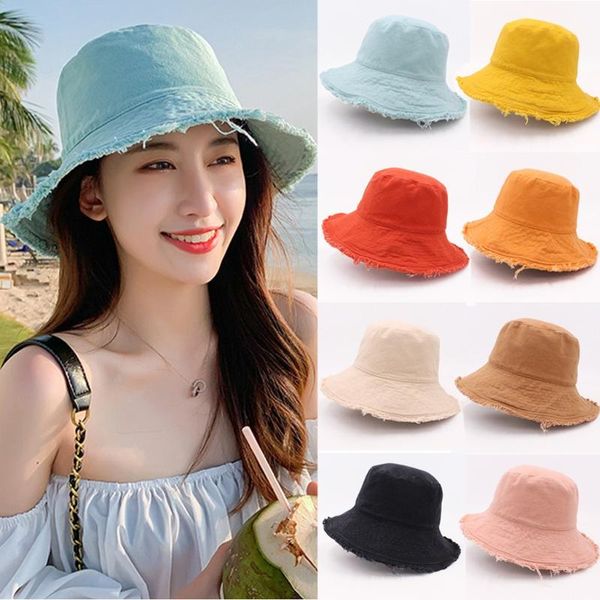 

bucket hats summer foldable bucket hat women outdoor sunscreen fishing hunting cap men basin chapeau sun prevention