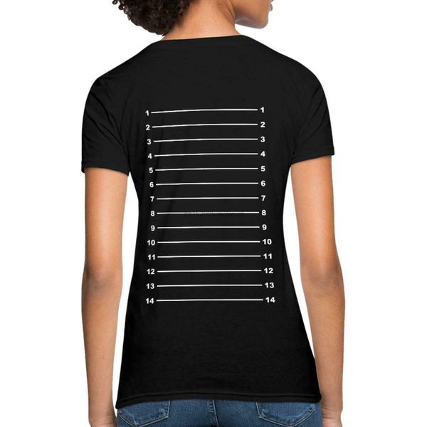 

hair length check growth chart women's t-shirt