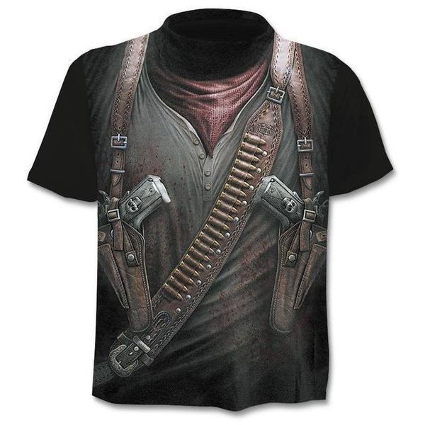 

cloudstyle own design 3d gun warrior print knife 3d print shirts hippie horror hippie men clothing