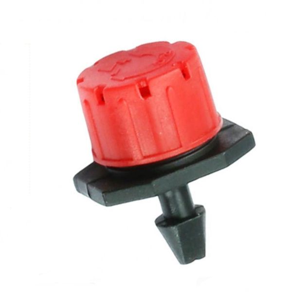 

watering equipments 100/500pcs red adjustable drip irrigation misting micro flow head 1/4'' hose garden sprinkler tool