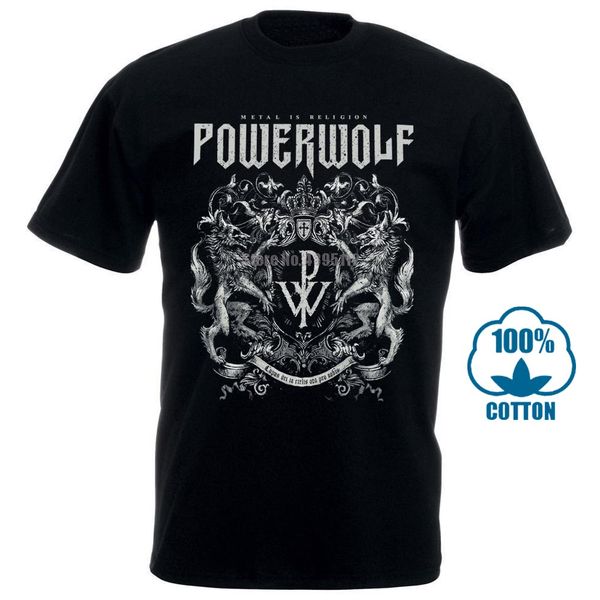 

powerwolf crest metal is religion men's casual t shirt 010204