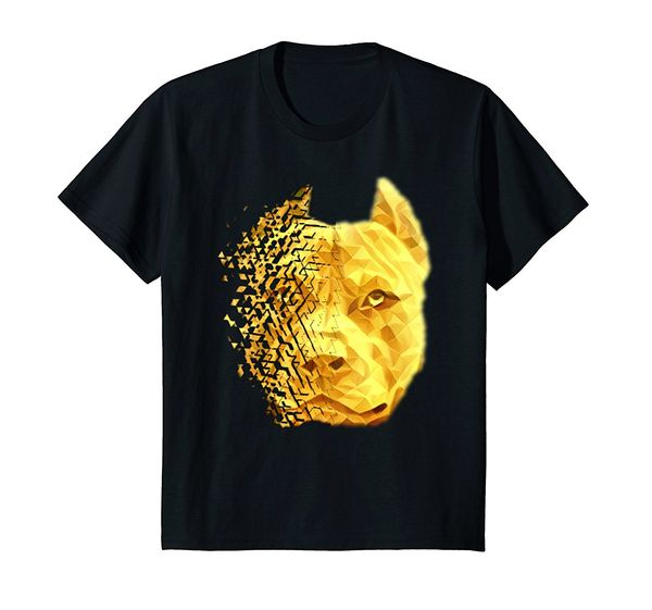 

2019 fashion 100% cotton pit bull shattered gold designer t-shirt tee shirt