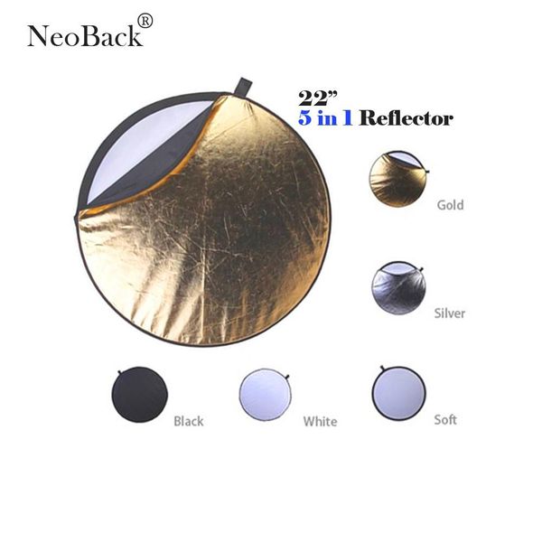 

wholesale 22 56cm 5 in 1 portable collapsible light round pgraphy reflectors for studio multi p discs