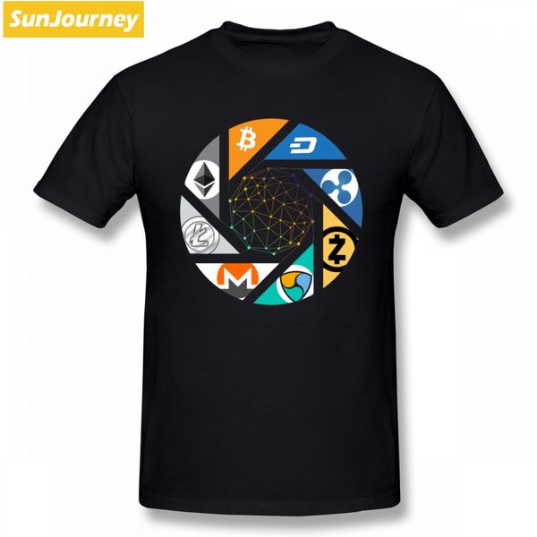 

bitcoin litecoin dash zcash ethereum monero t shirt camiseta t shirt men cotton crewneck 3xl short sleeve custom t shirts