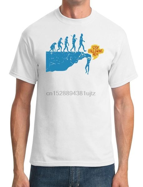 

mans evolution на cliff - прекратите меня преследовать - mens t-shirt