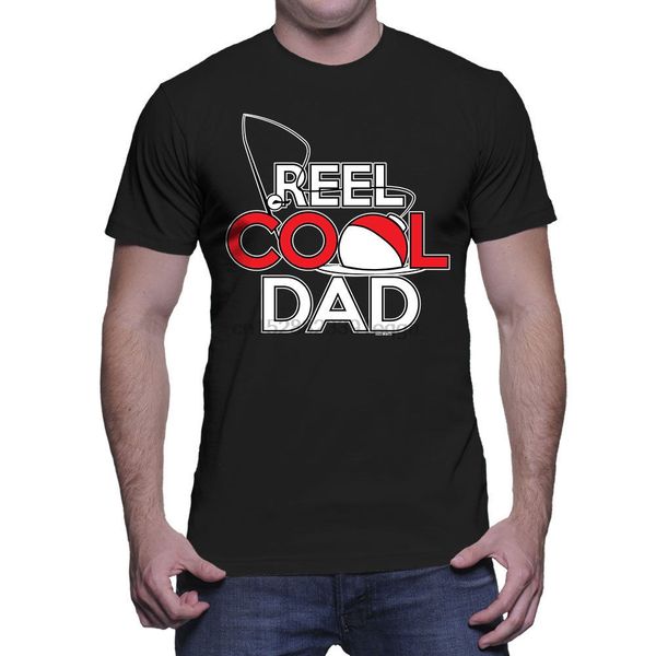 

reel cool dad - fishing bait tackle release grandpa papa daddy pops mens t-shirt 100% cotton tee shirt wholesale tee