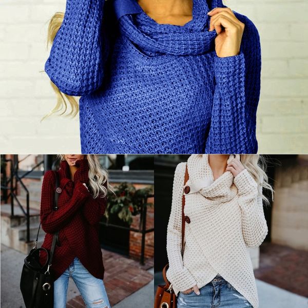 

2019 autumn and winter sweater women's long sleeve irregular 2019 autumn and winter sweater women's long sleeve irregular 5ailt 5a, White;black